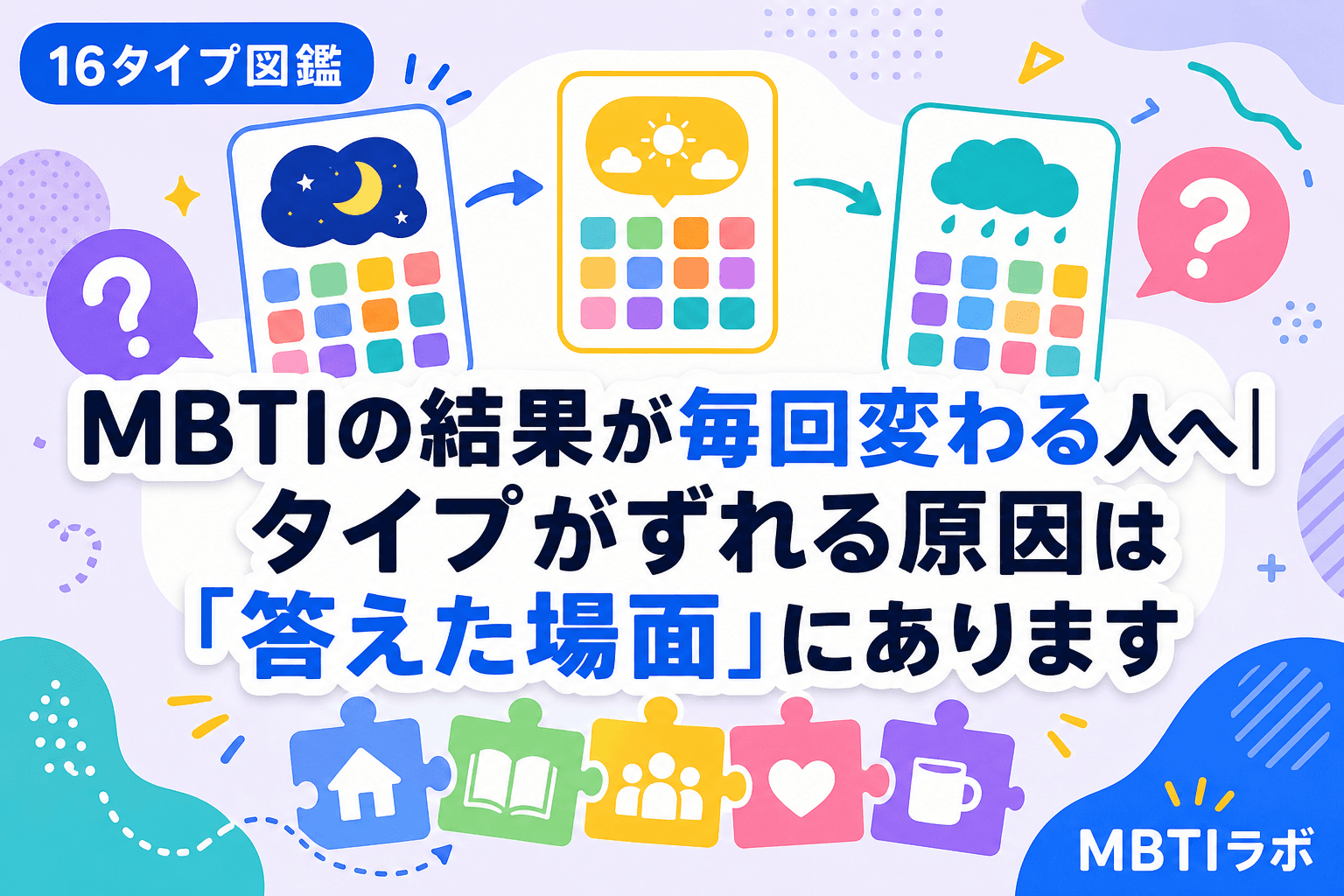 MBTIの結果が毎回変わる人へ|タイプがずれる原因は「答えた場面」にあります